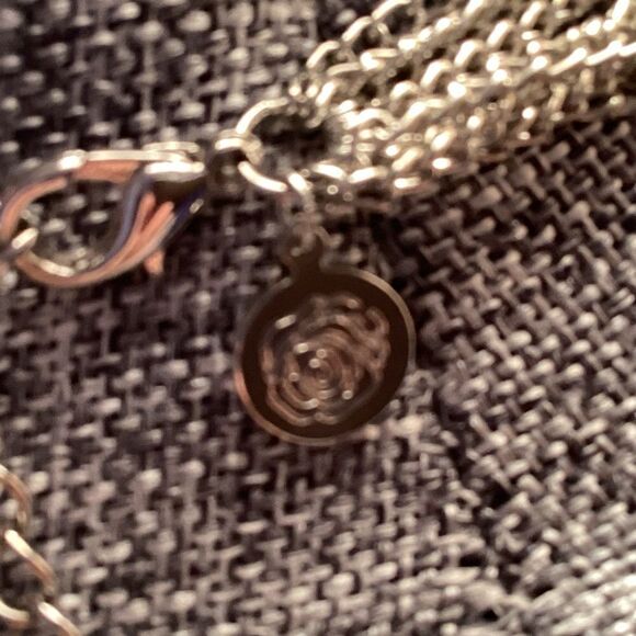 Silvertone 10 Strand Long Necklace - Picture 7 of 8